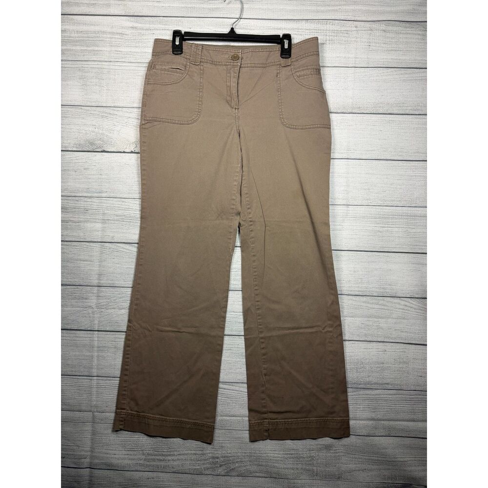 New York & Company Women's Size 10 Khaki Tan Bootcut Flare Pants 4787